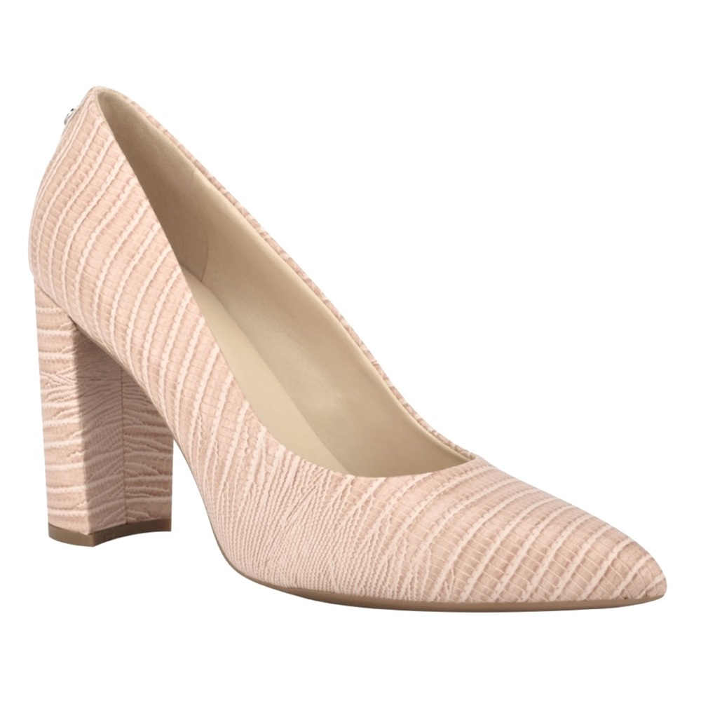 NINE WEST blush pink pointed toe with chunky heel 9.5M